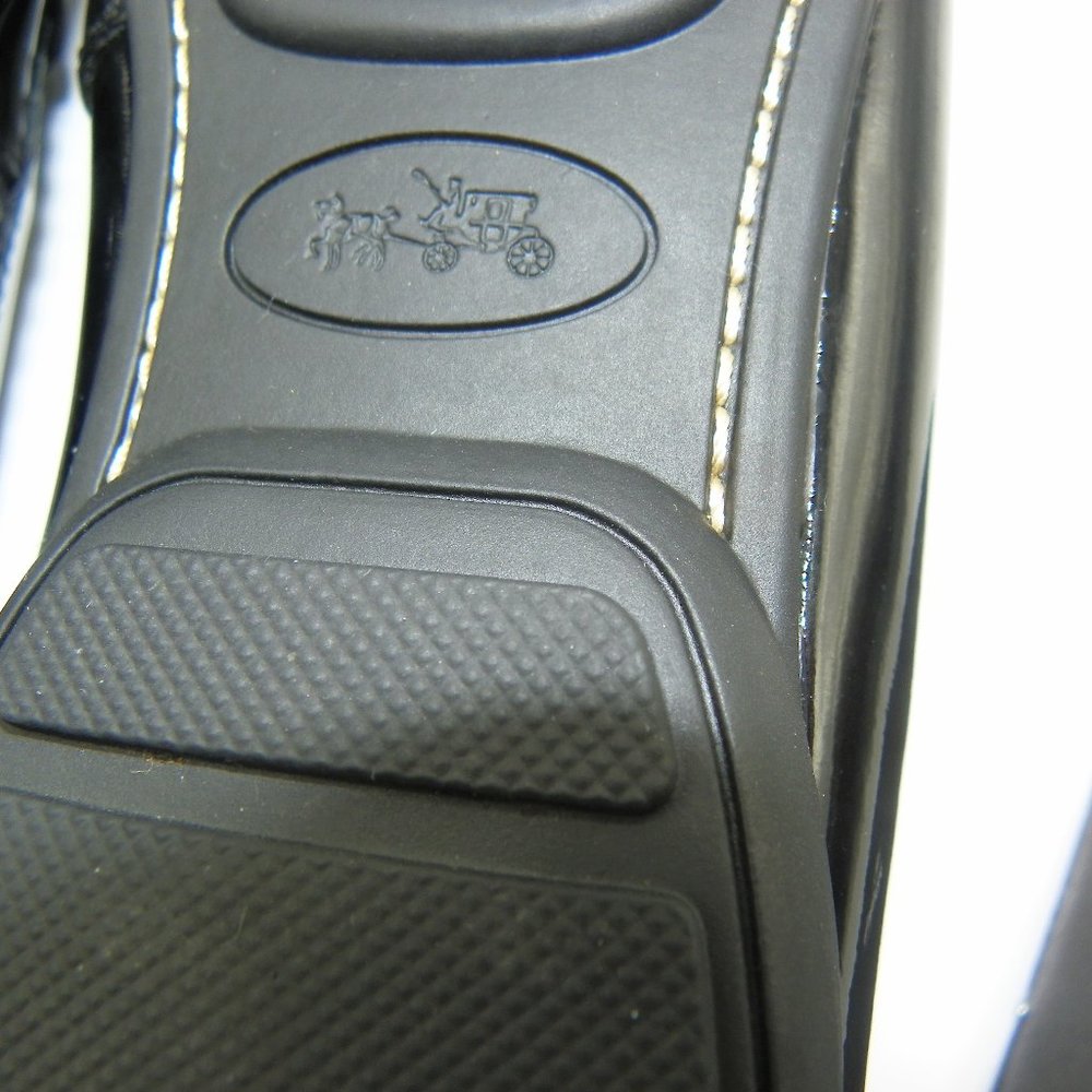 COACH BLACK PATENT LOAFERS SZ 7.5 LIKE NEW - Picture 6 of 6